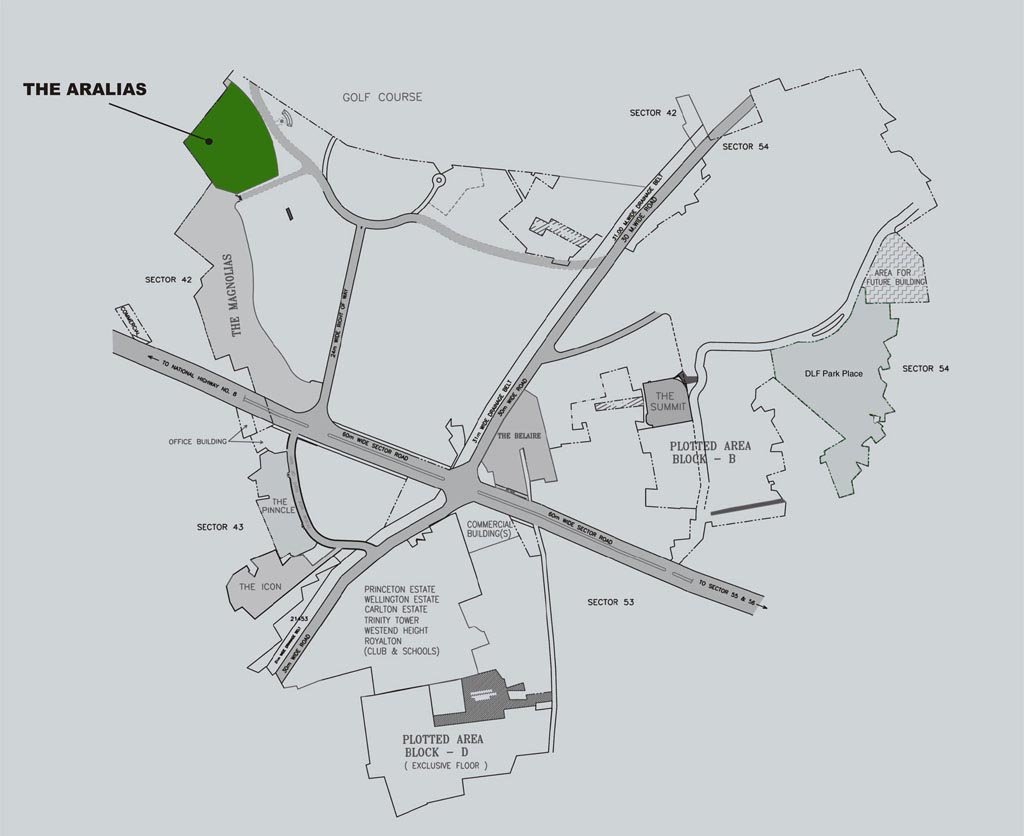 DLF The Aralias Location Map