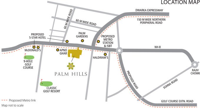 Emaar Palm Hills Location Map
