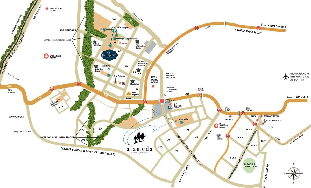 DLF-Alameda-Floors-Location-Map